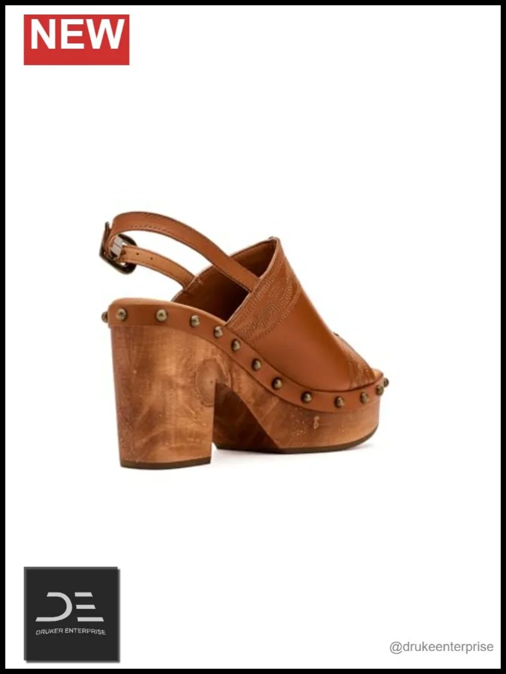 Dingo Clover Women's Leather Wedge Sandal Open Toe Adjustable Buckle Casual